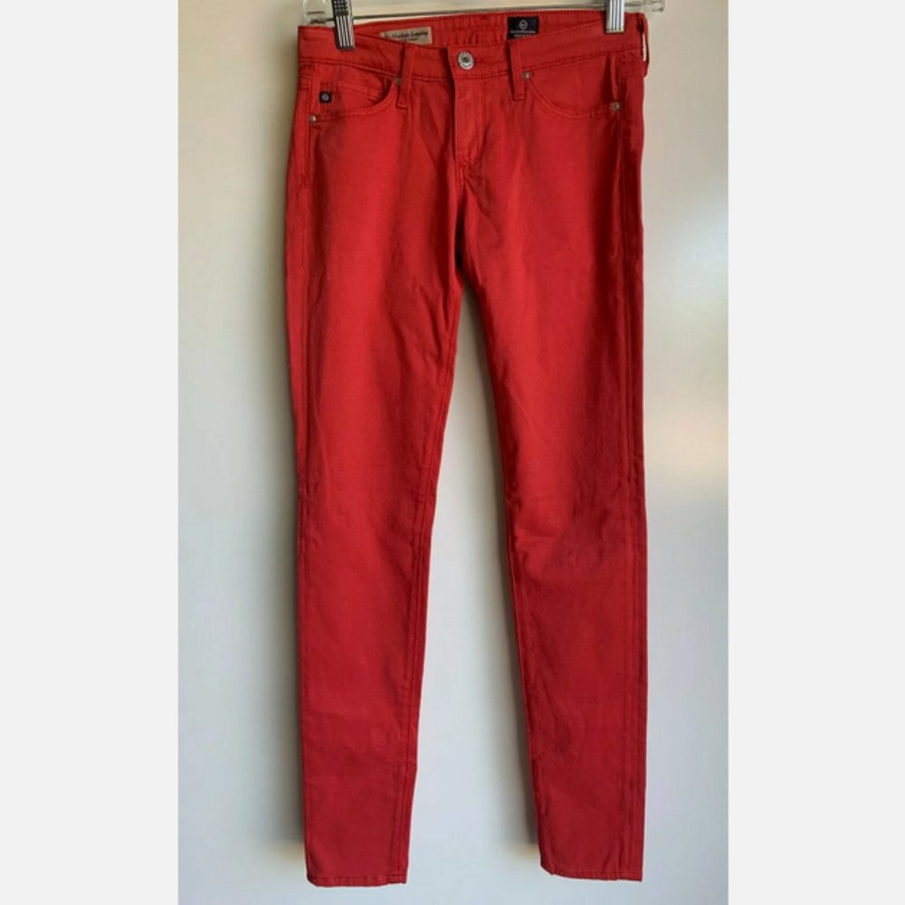 NWT Adriano Goldschmied The Absolute Legging Skinny Jeans Size 24 Coral - Picture 3 of 10